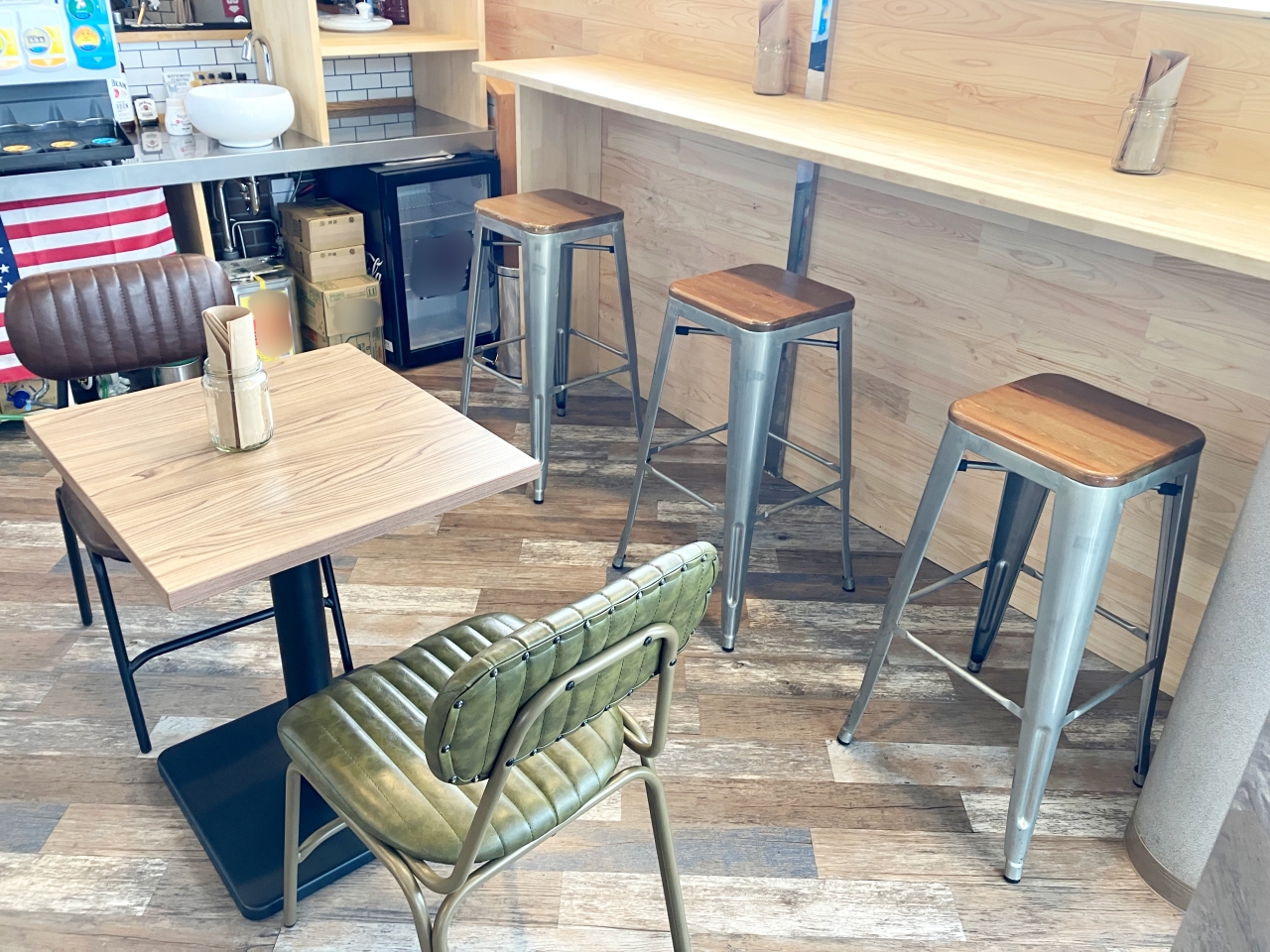 「PREMIUM WAGYU BURGER CHOP STAND」の店内