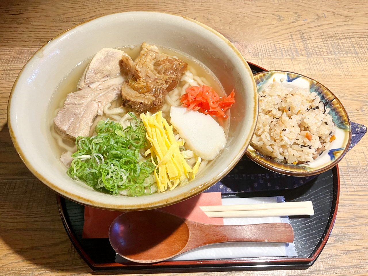 松本 沖縄そば「Also OKINAWA」じゅーしーセット
